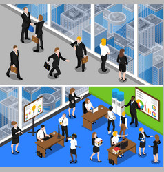 Business People 2 Isometric Banners