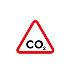 Co2 Warning Sign Icon Set Alert For Carbon