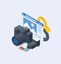 Isometric Modern Photo Studio With Professional