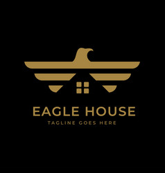 Logo And Drawing Eagle Wing Bird House Design