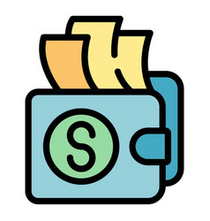 Money Wallet Icon Flat