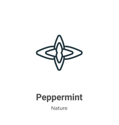 Peppermint Outline Icon Thin Line Black