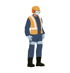 Wearing Safety Equipment Industrial Worker