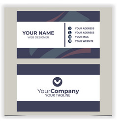 Business Card Dark Blue Design Template