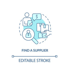 Find Supplier Turquoise Concept Icon