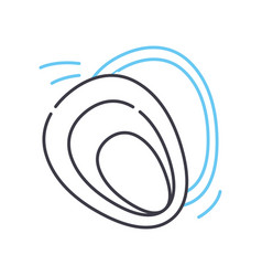 Mussel Line Icon Outline Symbol