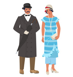 Victorian Couple Lady And Gentleman Flat