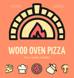 Wood Oven Pizza Placard Poster Invitation Banner