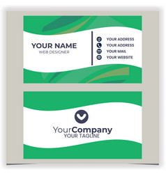 Business Card Green Design Template