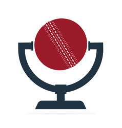 Cricket Podcast Logo In Trophy Shape