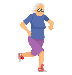 Jogging Old Woman Happy Active Senior Lifestyle