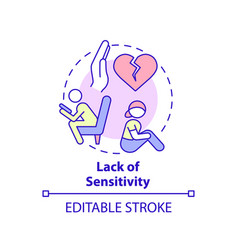 Lack Of Sensitivity Concept Icon