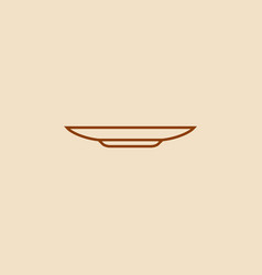 Side View Plate Outline Icon