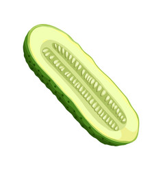 Cucumber Cut Cartoon