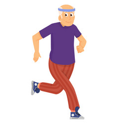 Elderly Man Running Active Lifestyle Old Person