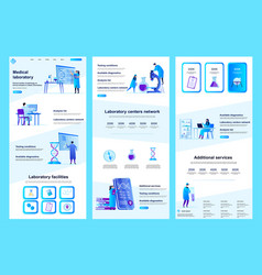 Medical Laboratory Flat Landing Page Clinical