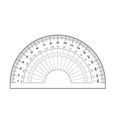 Protractor Ruler Isolated On The White Background