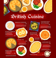 British Food Dishes English Cuisine Meals Menu