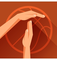 Sports With Basketball Gesture Sign Timeout