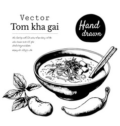 Tom Kha Gai Thai Food Chicken Coconut Soup Hand