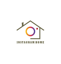 Instagram Logo House Template Design