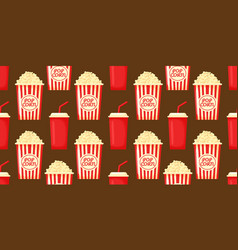 Popcorn And Soda Seamless Pattern