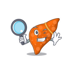 Smart Detective Human Hepatic Liver Mascot