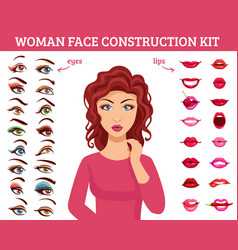 Woman Face Construction Kit