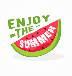 Enjoy The Summer Text In Watermelon Background