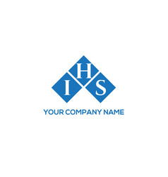 Ihs Letter Logo Design On White Background