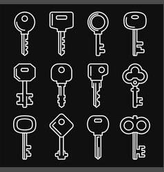 Retro And Modern Key Icons Set