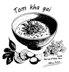 Tom Kha Gai Thai Food Chicken Coconut Soup Hand