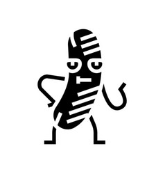 Wurst Meat Character Glyph Icon