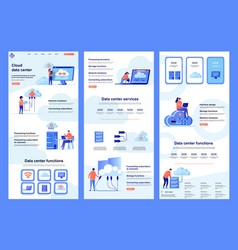Cloud Data Center Flat Landing Page Database