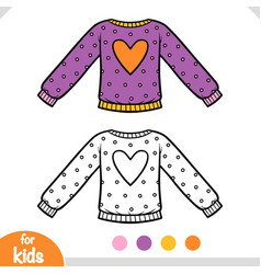 Coloring Book Pullover With A Heart Sign