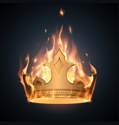 Gold Crown In Flame