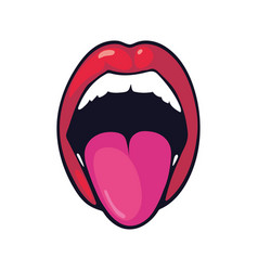 Mouth Pop Art Tongue Out