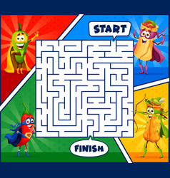 Superhero Tex Mex Food In Labyrinth Maze Game