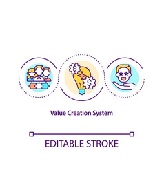 Value Creation System Concept Icon