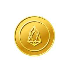 Eos Crypto Currency Golden Coin Icon