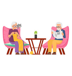 Happy Old Couple Spending Time Together Woman