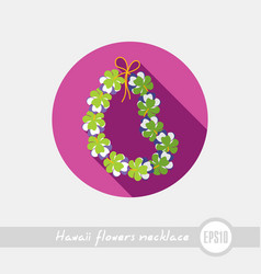 Hawaii Flowers Necklace Wreath Icon Vacation