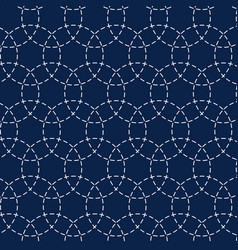 Japanese Sashiko Styled Pattern Background