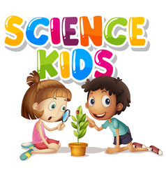 Font Design For Word Science Kids With Two