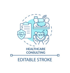 Healthcare Consulting Turquoise Concept Icon