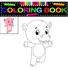 Hippo Coloring Book