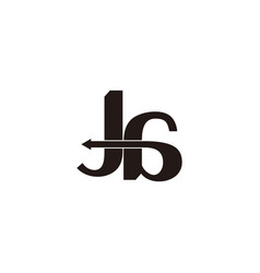 Letter Jg Abstract Simple Arrow Movement Logo