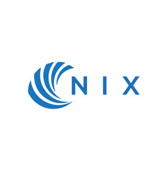 Nix Letter Logo Design On White Background