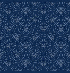 Pattern Background With Japanese Sashiko Design