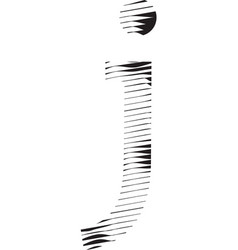 Letter J Stripe Motion Line Logo